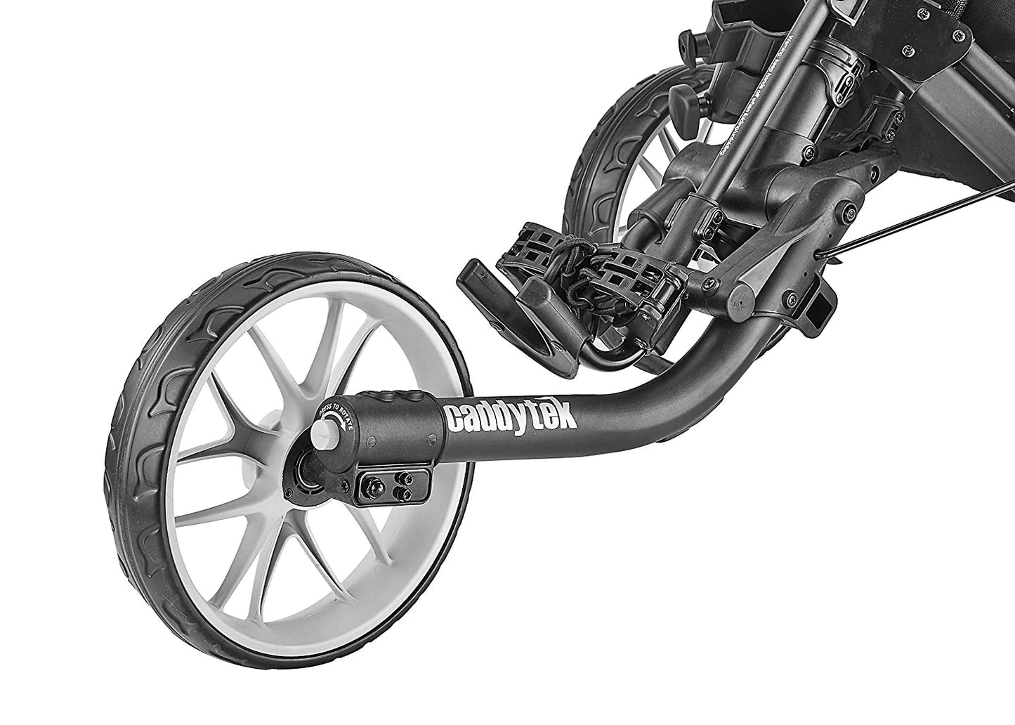 CaddyTek Push Cart EZ V8- Foldable&Lightweight with Foot Brake