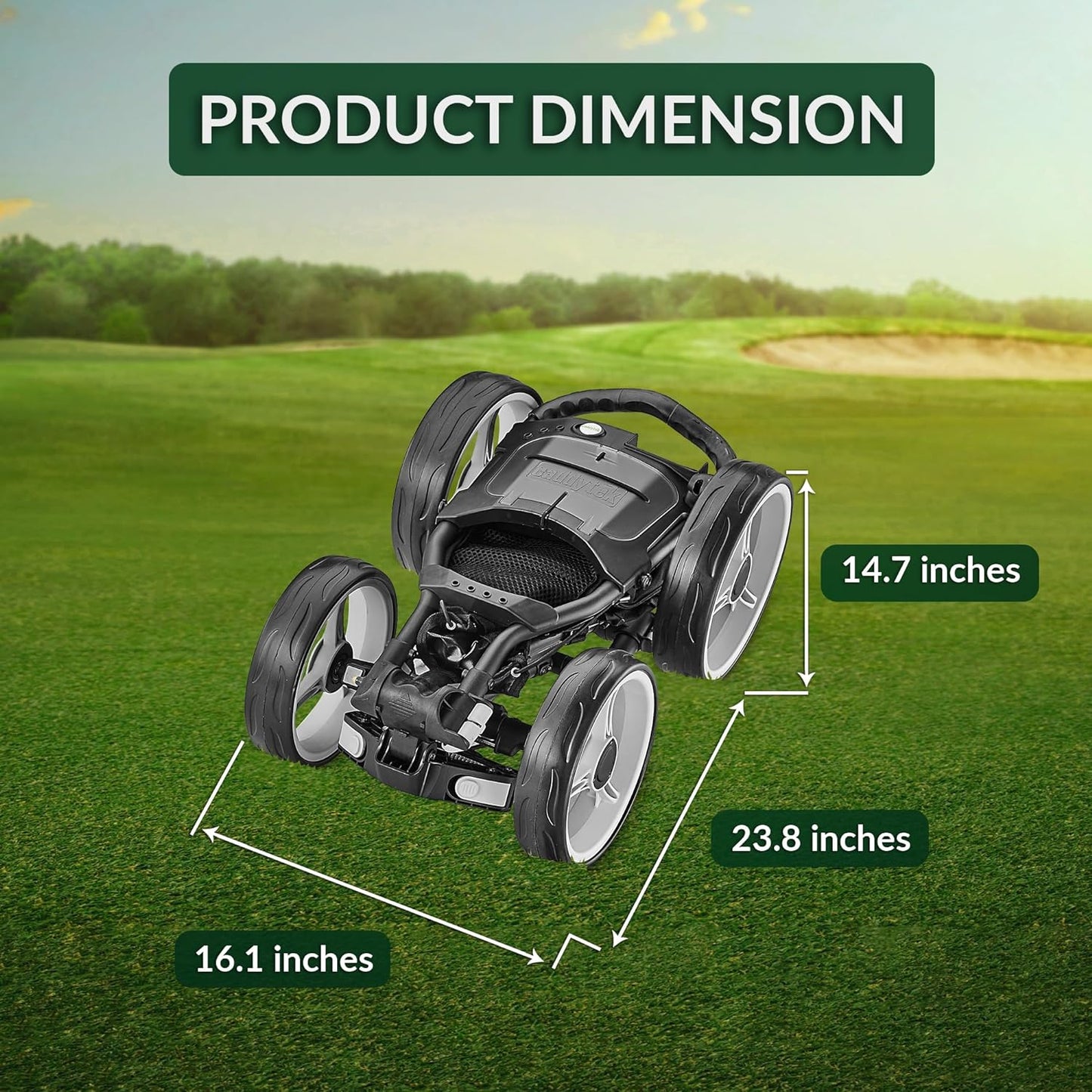 Open Box CaddyTek Explorer V8 - Superlite 4 Wheel Golf Push Cart