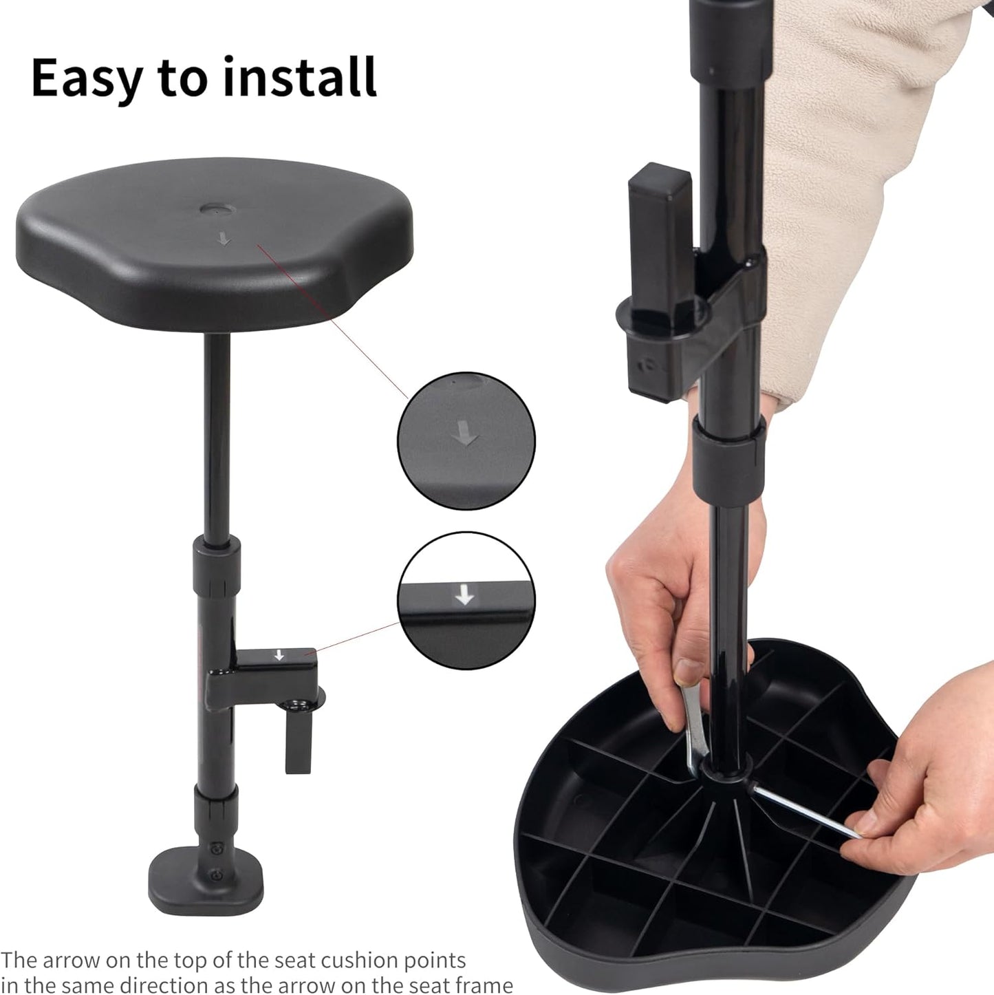 Caddytek Removable Seat for CaddyLite Compact and CaddyLite Auto 360 Series Golf Push Carts