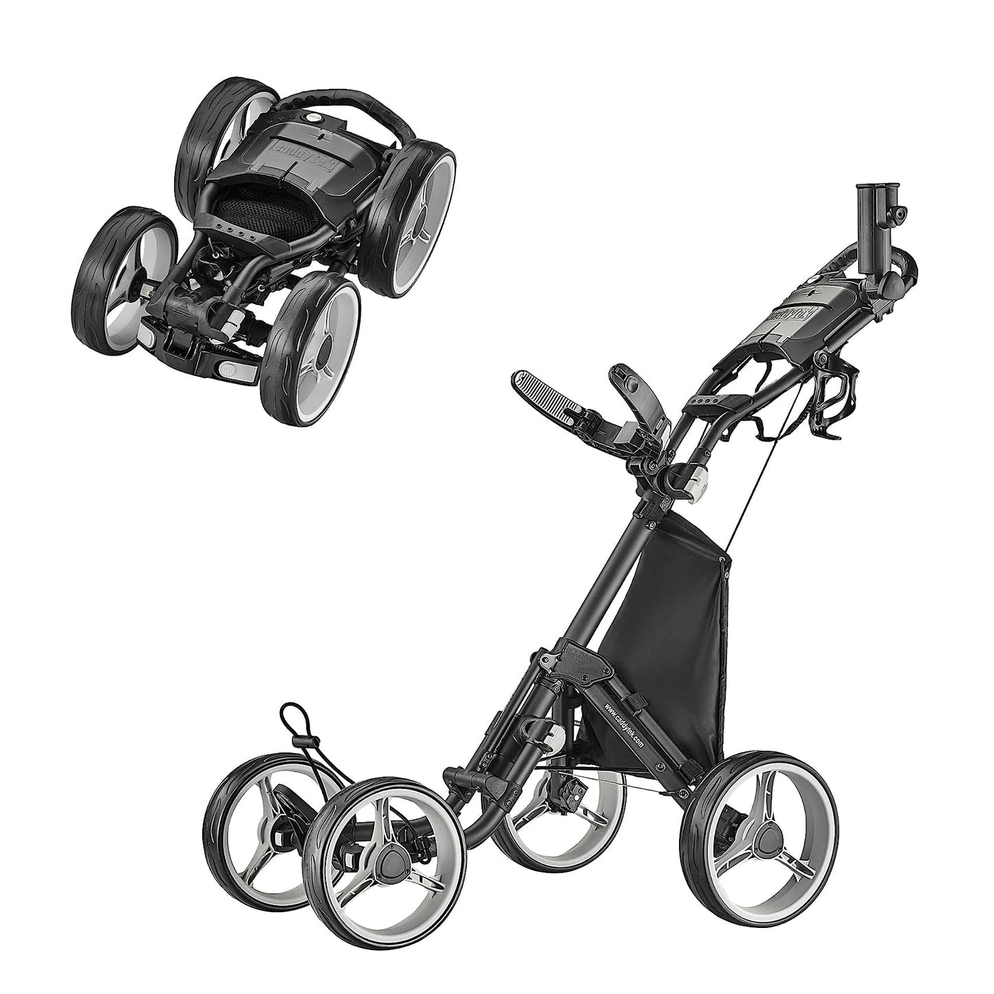 Open Box CaddyTek Explorer V8 - Superlite 4 Wheel Golf Push Cart