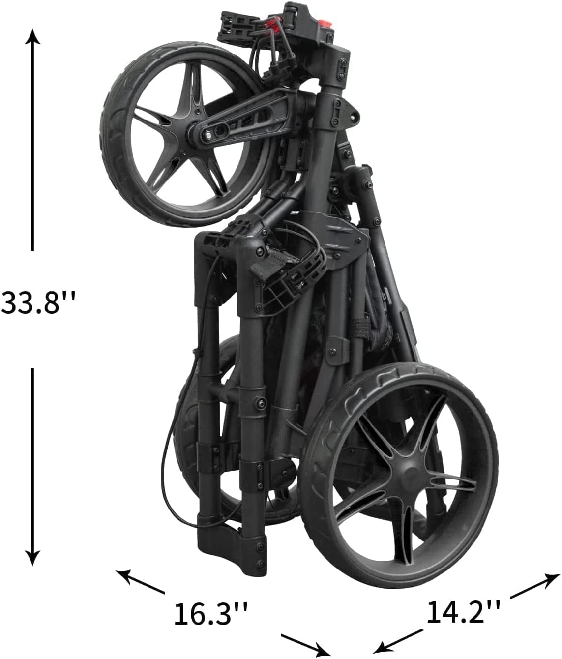 Vilineke 3 Wheel cart with Foot Brake and 360 Rotating Front Wheel