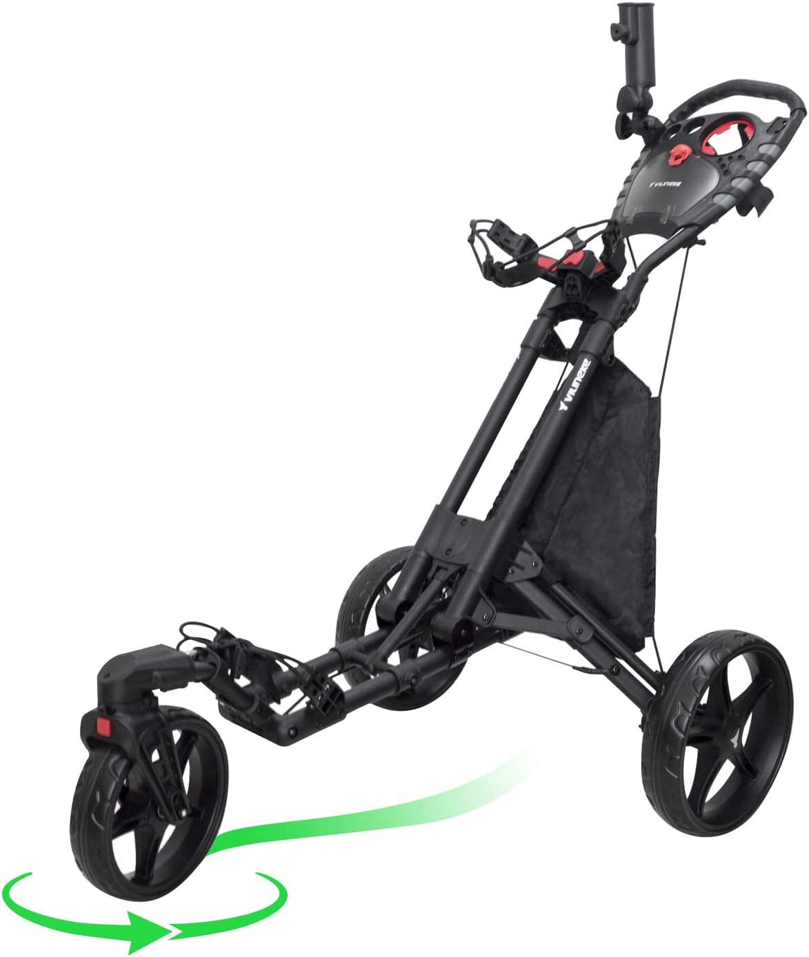 Vilineke 3 Wheel cart with Foot Brake and 360 Rotating Front Wheel