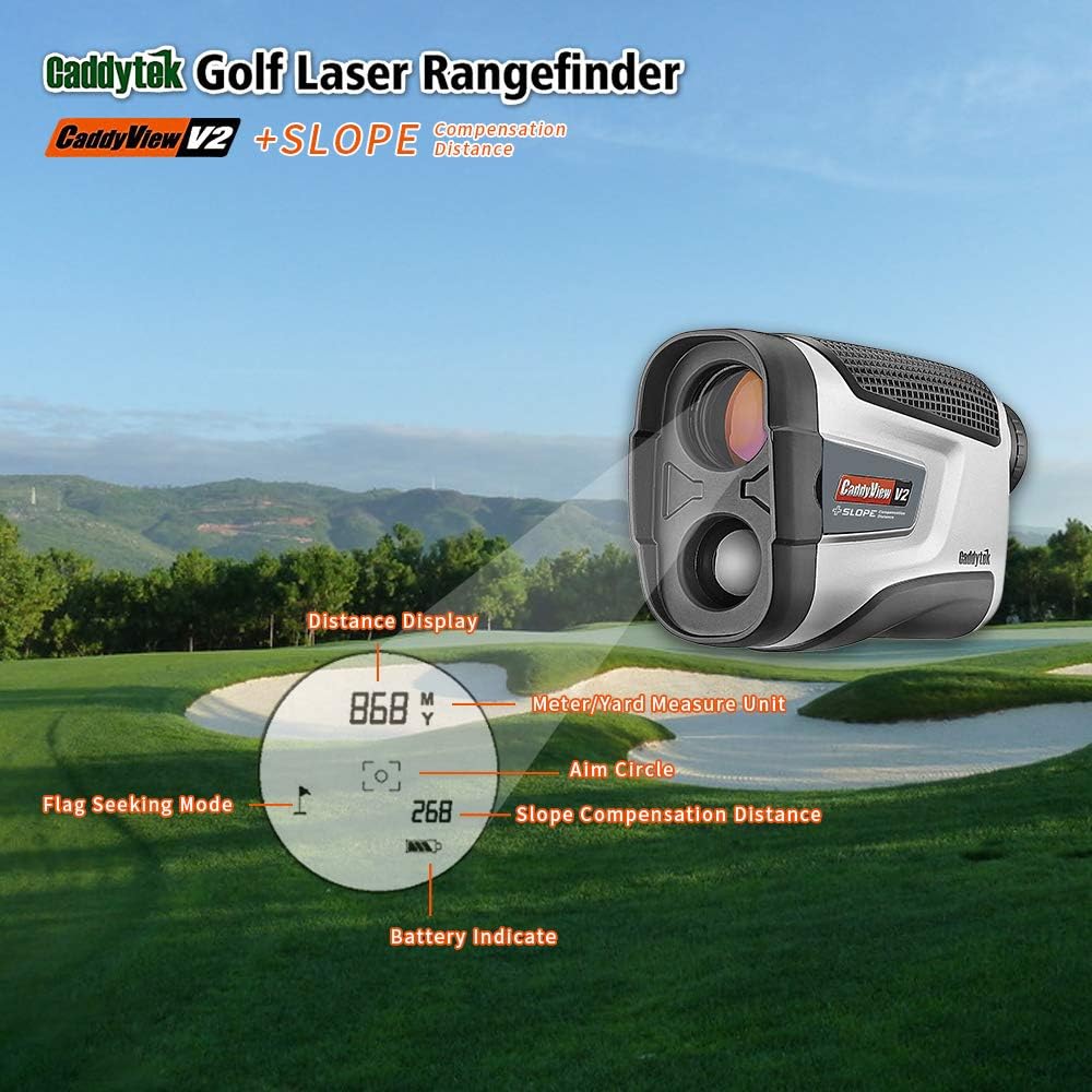 CaddyTek Rangefinder with Slope Compensate CaddyView V2