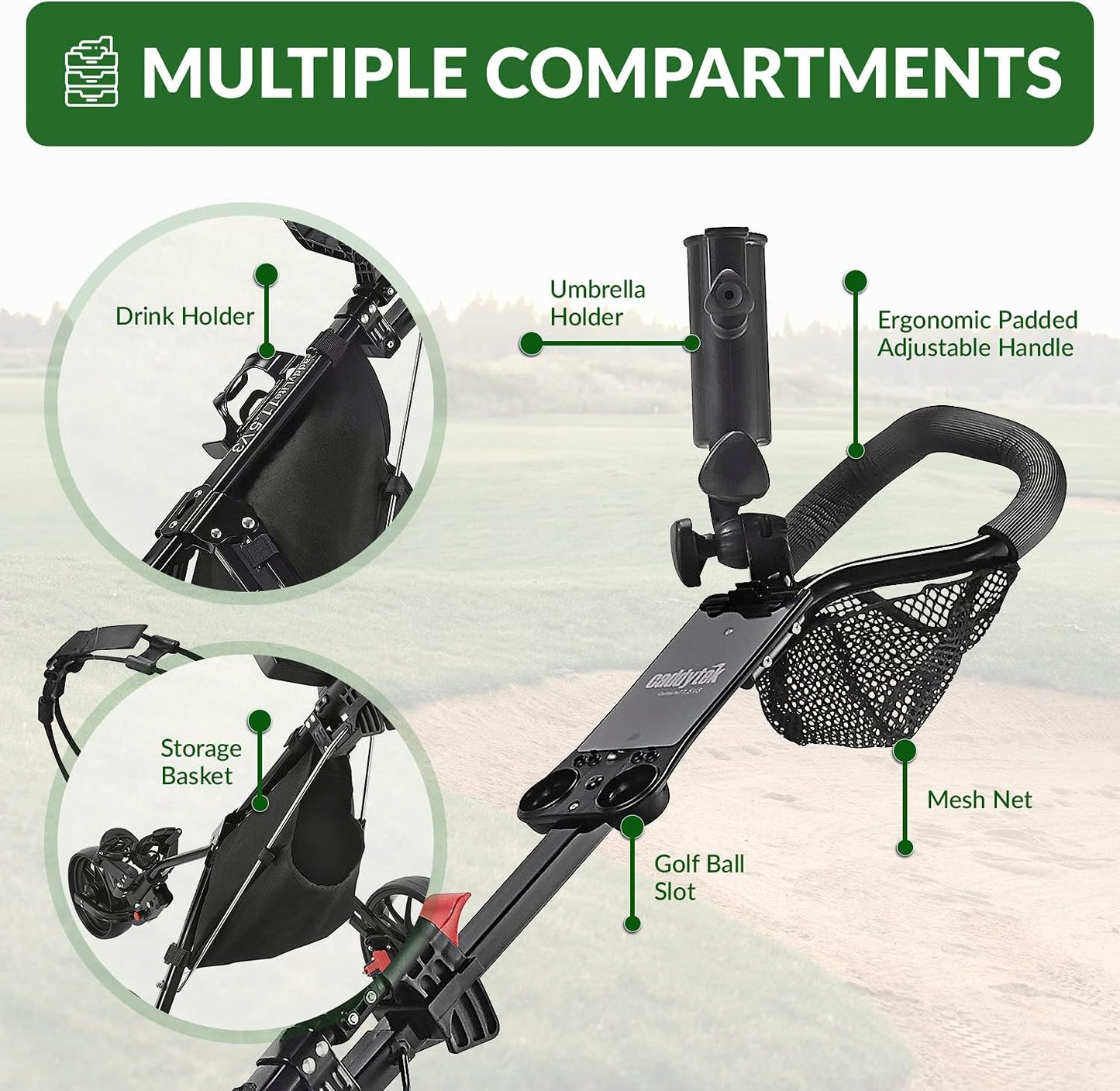 Open Box Caddytek CaddyLite 11.5 V3 3 Wheels push cart