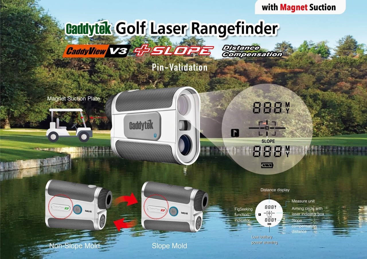 Caddytek Rangefinder with Slope and Pin Validation Functions V3