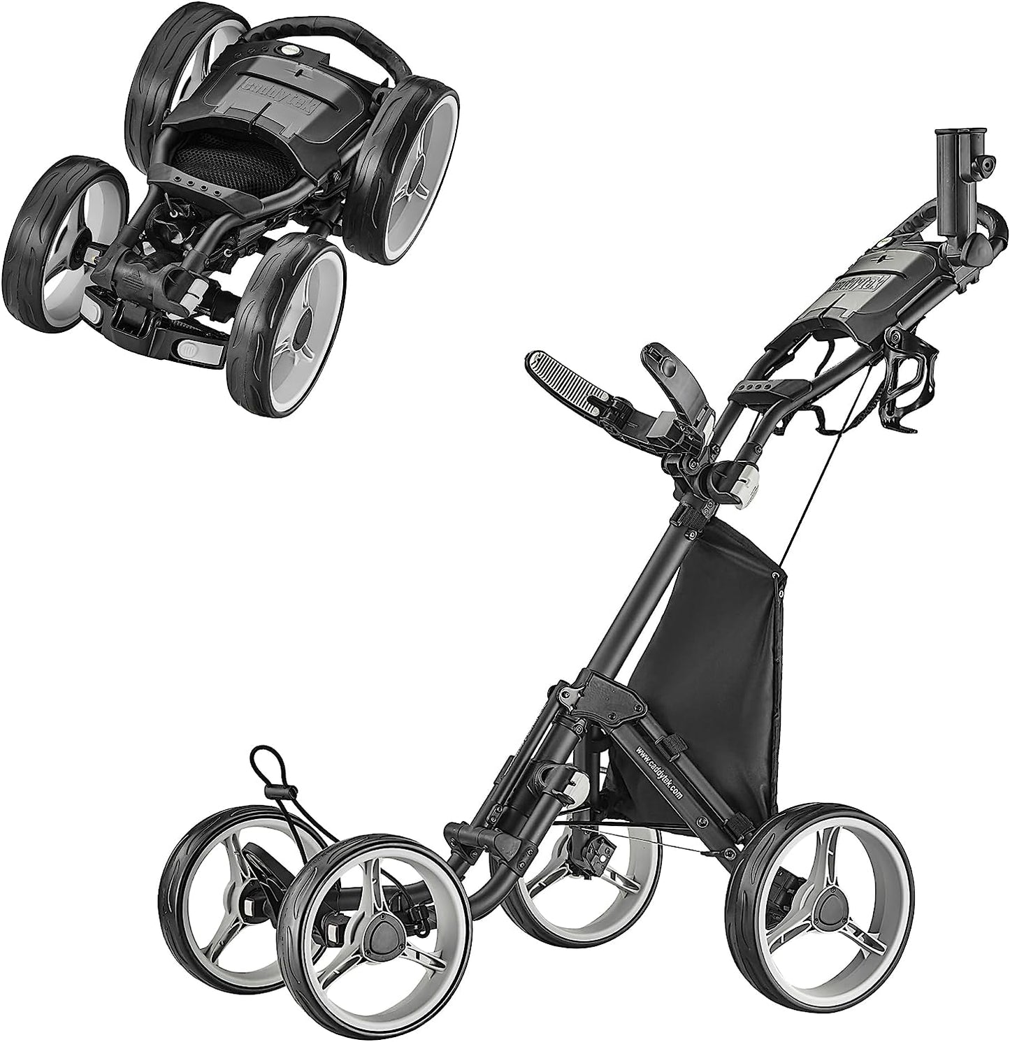 CaddyTek Explorer V8 - Superlite 4 Wheel Golf Push Cart