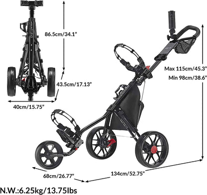 Refurbished Caddytek CaddyLite 11.5 V3 3 Wheels push cart