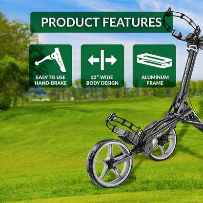 Caddytek CaddyLite Compact Semi-Auto Folding & Unfolding Golf Push Cart