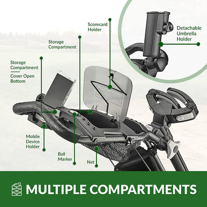 CaddyTek Push Cart EZ V8- Foldable&Lightweight with Foot Brake