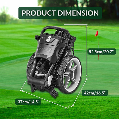 Caddytek CaddyLite Compact Semi-Auto Folding & Unfolding Golf Push Cart