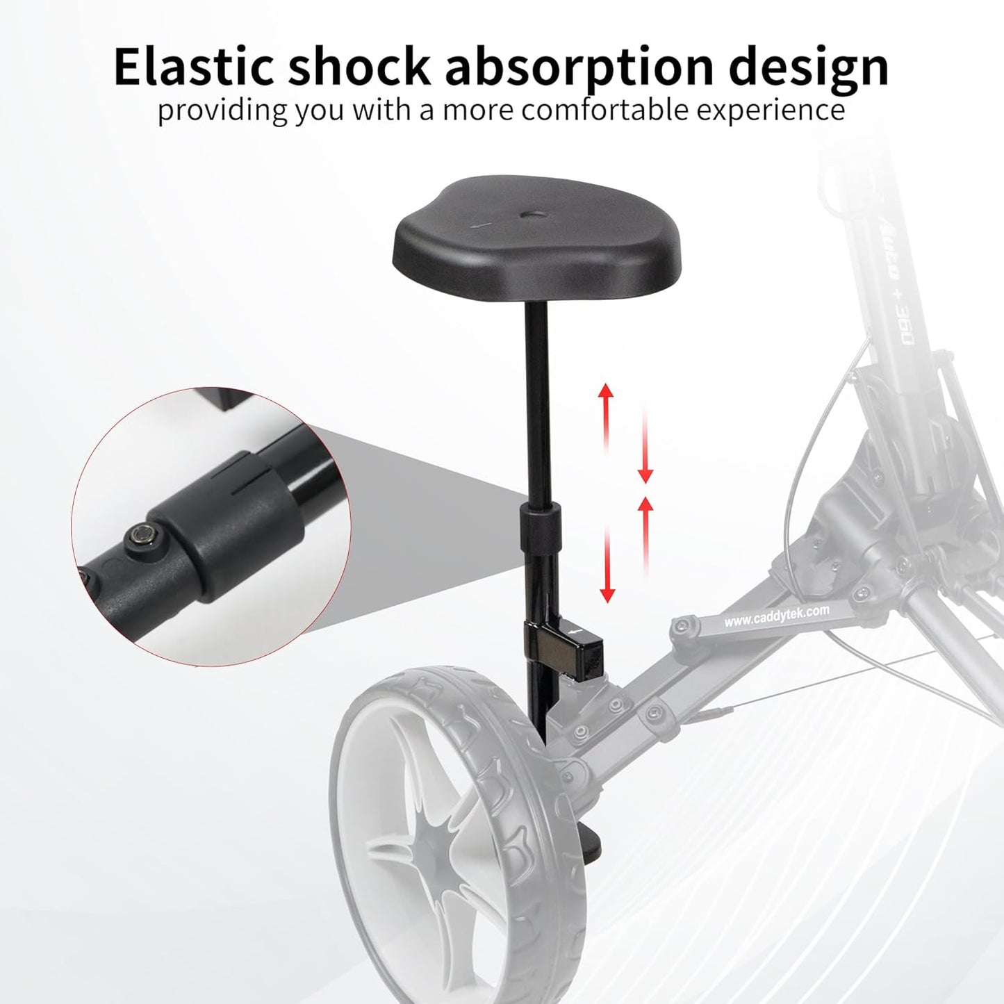 Caddytek Removable Seat for CaddyLite Compact and CaddyLite Auto 360 Series Golf Push Carts