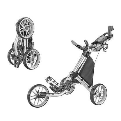 CaddyTek Push Cart EZ V8- Foldable&Lightweight with Foot Brake