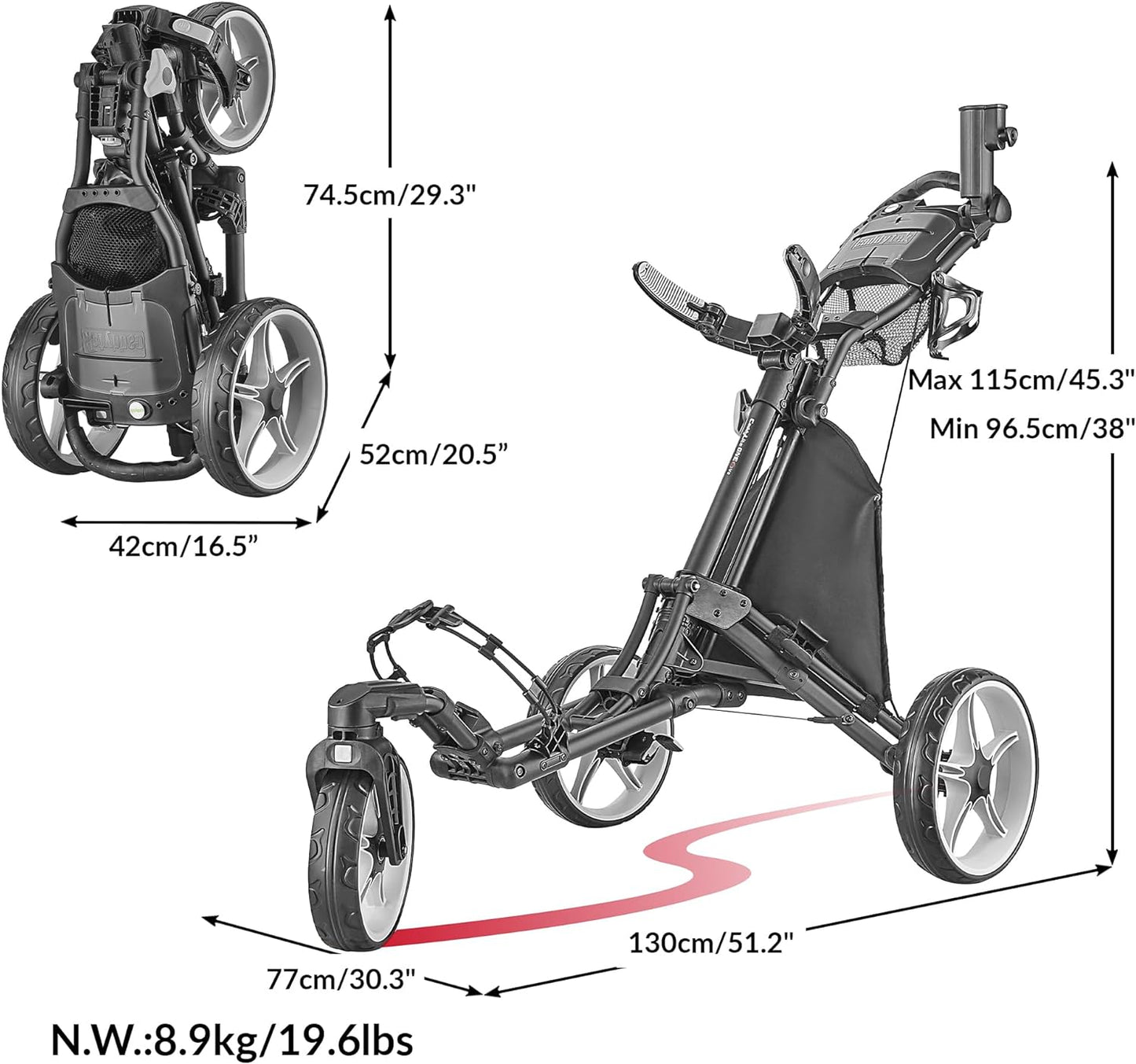 Open Box Caddytek CaddyLite ONE - Swivel, Version 8