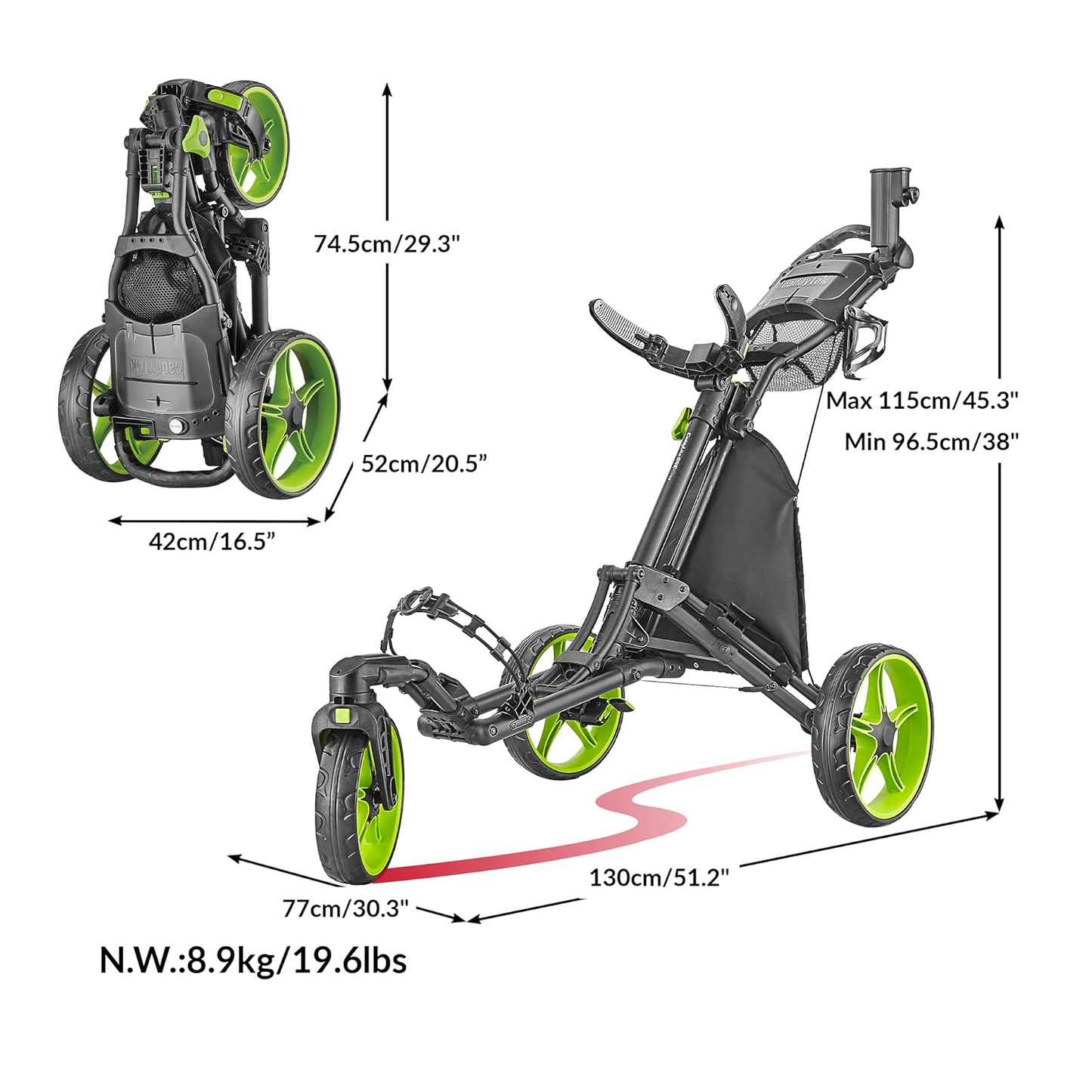 Caddytek CaddyLite ONE - Swivel, Version 8