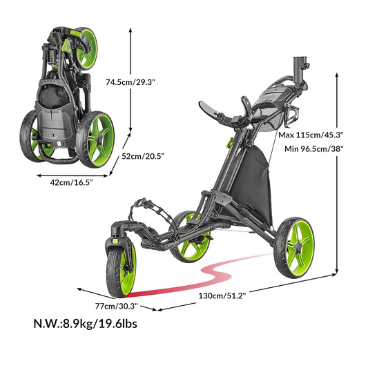 **Open Box**Never Used**  Caddytek CaddyLite ONE - Swivel, Version 8 Lime
